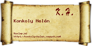 Konkoly Helén névjegykártya